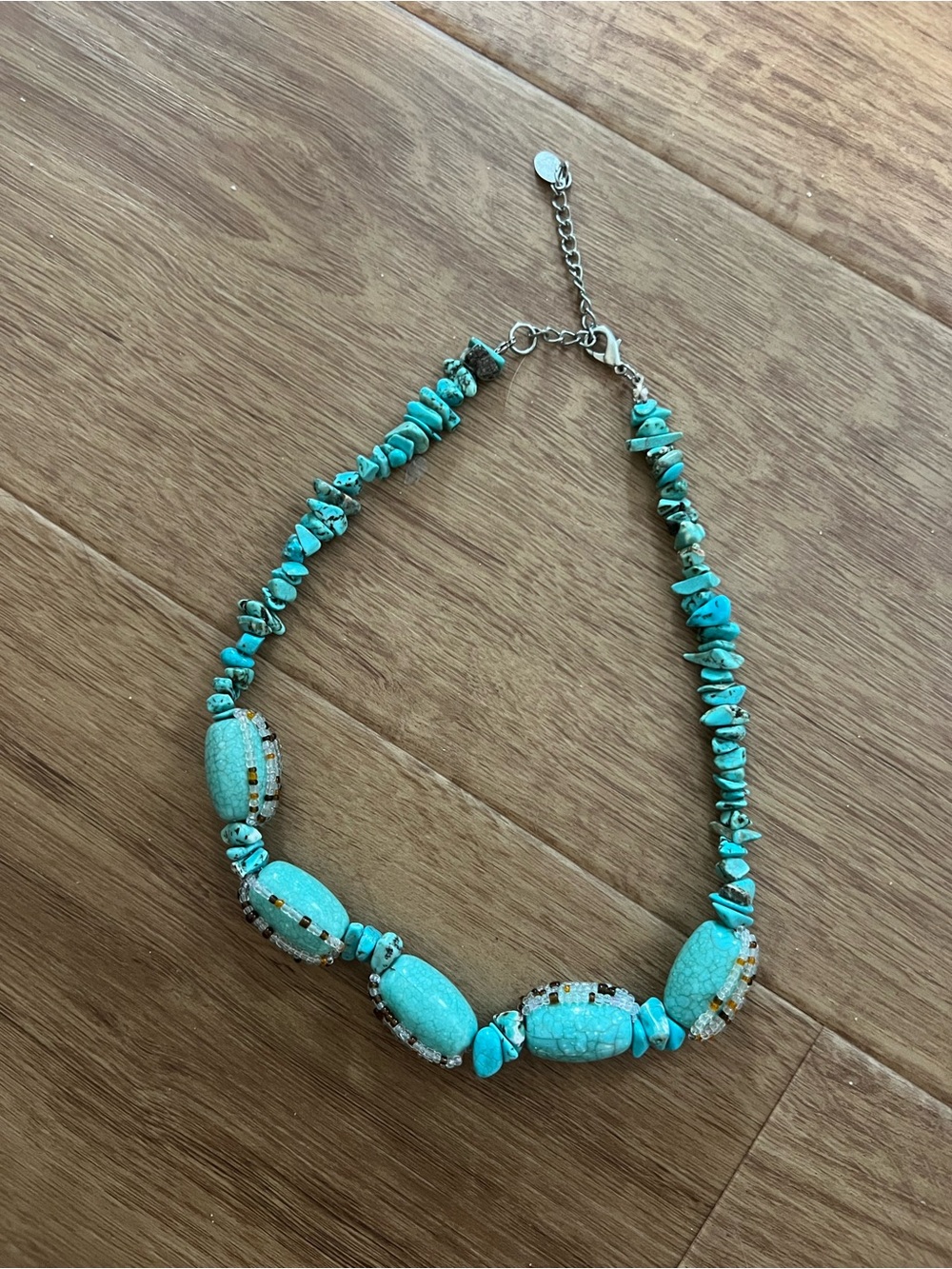 Vintage Turquoise Bead Statement Necklace - Turquoise